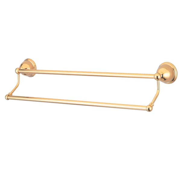 Kingston Brass Restoration 24" Dual Towel Bar, Polished Brass BA3963PB - main